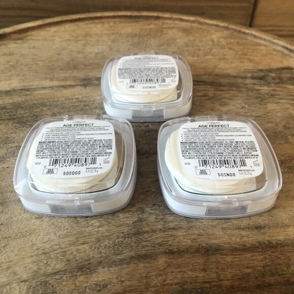 (3) L'OREAL PARIS AGE PERFECTION CREAMY POWDER FOUNDATION 365 CHESTNUT - Picture 7 of 7